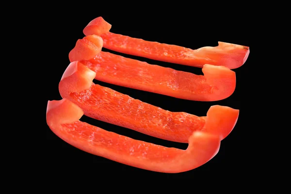 Frische Rote Paprika Isoliert Weißem Hintergrund Mit Clipping Pfad Kein — Stockfoto