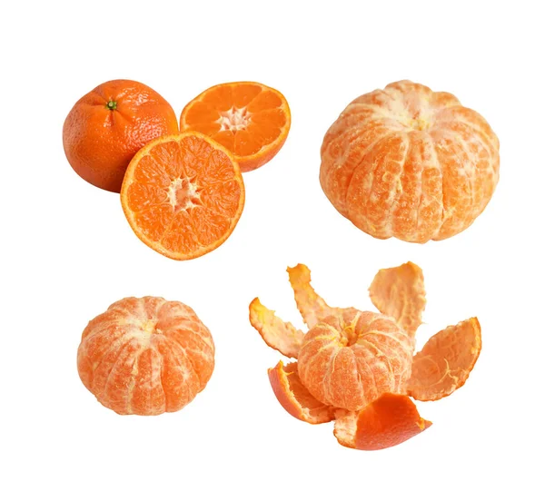 Mandarin Orange Isolated Clipping Path White Background Shadow Healthy Fruit — Stock Photo, Image