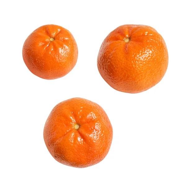 Mandarine Orange Isolée Avec Chemin Coupe Fond Blanc Pas Ombre — Photo