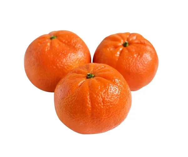 Mandarine Orange Isolée Avec Chemin Coupe Fond Blanc Pas Ombre — Photo