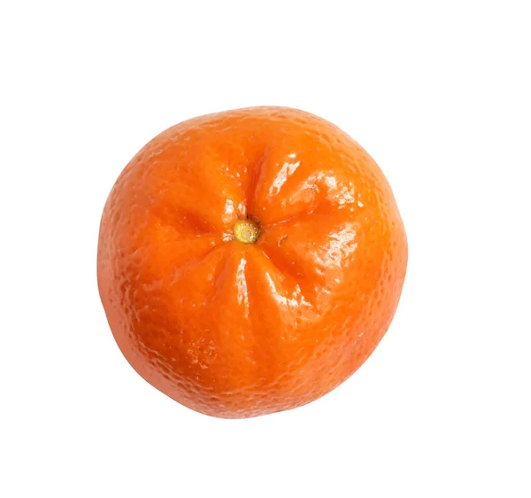 Mandarin Portocaliu Izolat Cale Tăiere Fundal Alb Fără Umbră Fructe — Fotografie, imagine de stoc