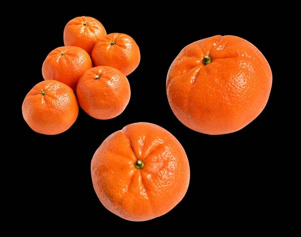 Mandarin Oranye Diisolasi Dengan Jalur Kliping Latar Belakang Putih Tidak — Stok Foto