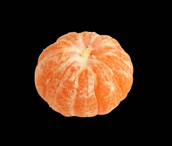 Mandarin Orange Isolerad Med Klippning Väg Vit Bakgrund Ingen Skugga — Stockfoto