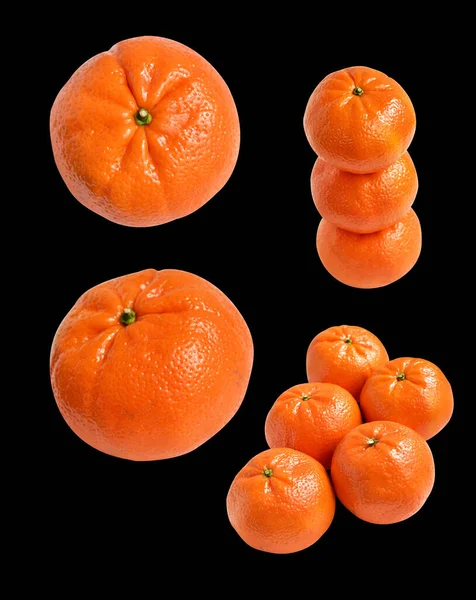 Mandarine Orange Isolée Avec Chemin Coupe Fond Blanc Pas Ombre — Photo