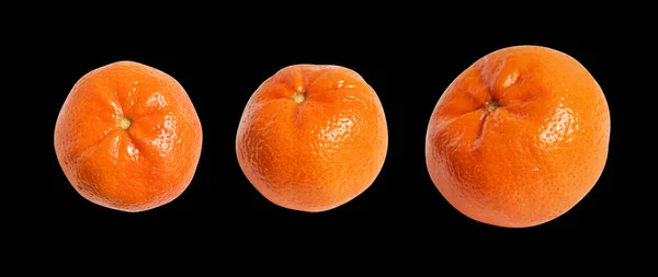Mandarin Orange Isolerad Med Klippning Väg Vit Bakgrund Ingen Skugga — Stockfoto