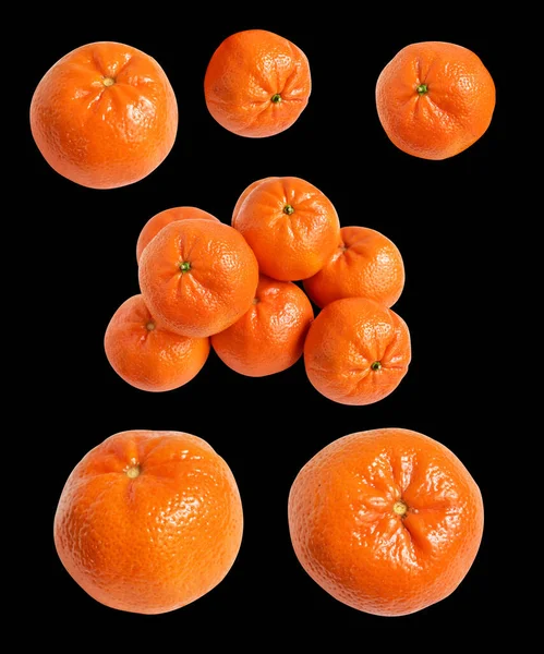 Mandarin orange isolated with clipping path in white background, no shadow, healthy fruit