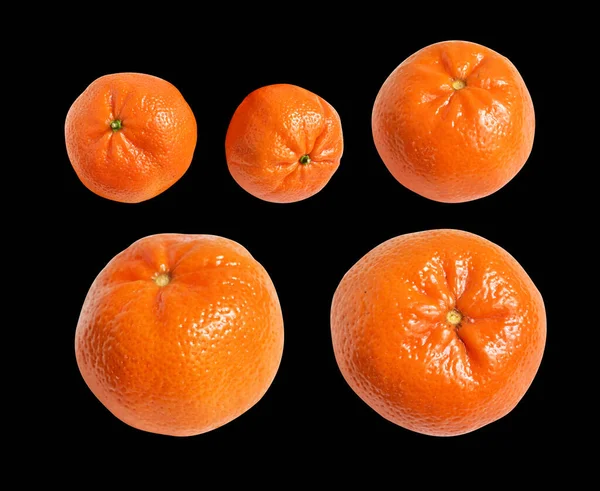 Mandarina Naranja Aislada Con Ruta Recorte Fondo Blanco Sin Sombra — Foto de Stock