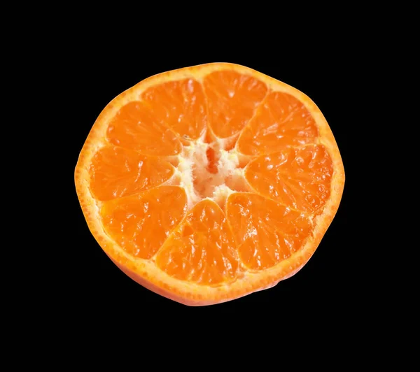 Mandarin Oranžová Izolované Výstřižkem Cesta Bílém Pozadí Žádný Stín Zdravé — Stock fotografie