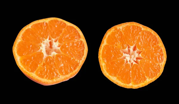 Mandarine Orange Isolée Avec Chemin Coupe Fond Blanc Pas Ombre — Photo