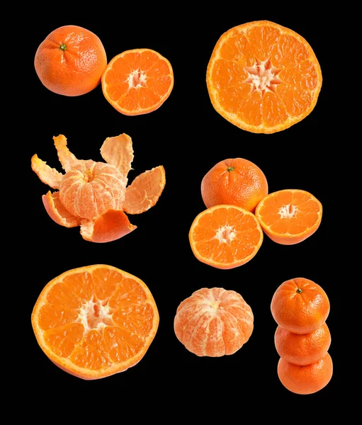 Mandarin Orange Isolated Clipping Path White Background Shadow Healthy Fruit — Stock Photo, Image