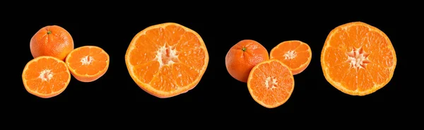 Mandarijn Oranje Geïsoleerd Met Clipping Pad Witte Achtergrond Geen Schaduw — Stockfoto