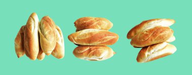 Beyaz arka planda izole edilmiş ekmek, gölge yok, ekmek, fırın, yemek, malzeme yok.