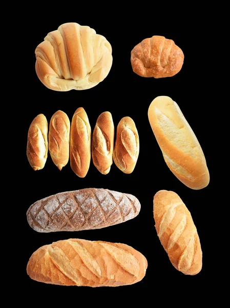 Ψωμί Απομονωμένο Λευκό Φόντο Χωρίς Σκιά Καρβέλι Φούρνο Φούρνο Φαγητό — Φωτογραφία Αρχείου