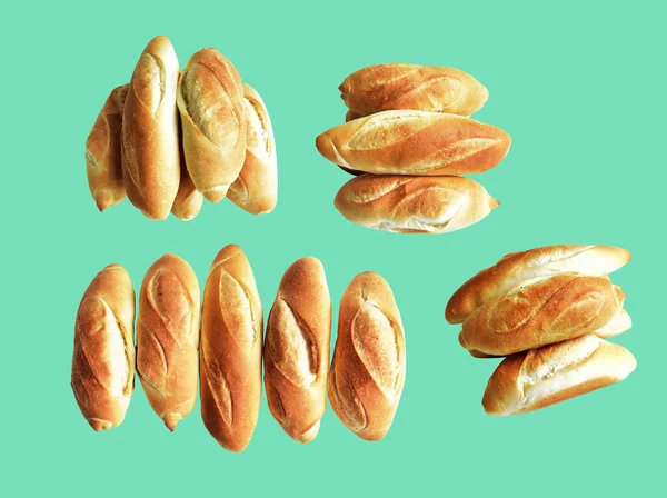 Brood Geïsoleerd Witte Achtergrond Geen Schaduw Brood Gebakken Brood Bakkerij — Stockfoto