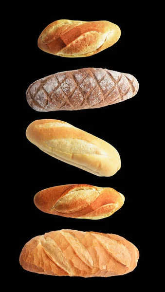 Chleb Izolowany Białym Tle Bez Cienia Bochenek Pieczywo Piekarnia Jedzenie — Zdjęcie stockowe