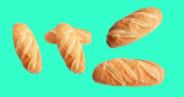 Хліб Ізольований Білому Тлі Тіні Хліба Випічки Пекарні Їжі Інгредієнту — стокове фото