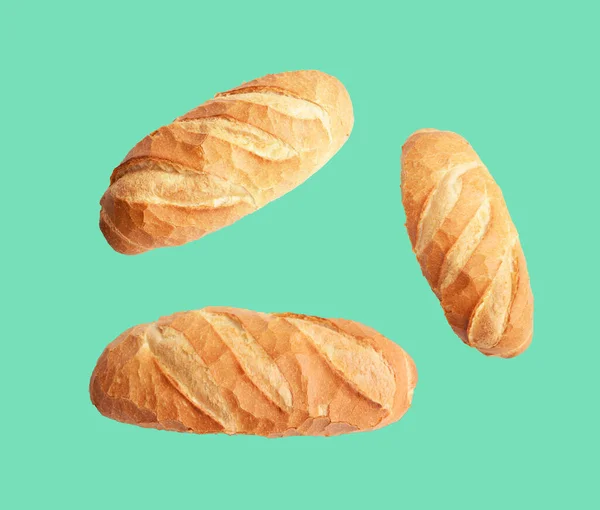 Brood Geïsoleerd Witte Achtergrond Geen Schaduw Brood Gebakken Brood Bakkerij — Stockfoto