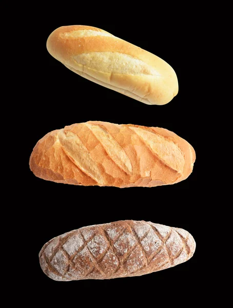 Brot Isoliert Weißem Hintergrund Kein Schatten Laib Backen Bäckerei Lebensmittel — Stockfoto