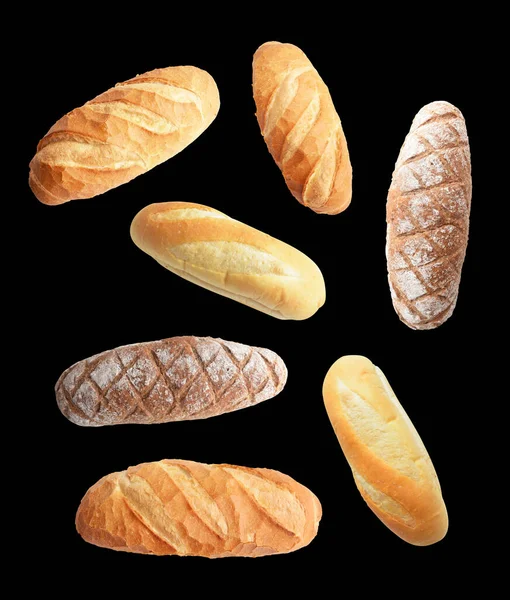 Brood Geïsoleerd Witte Achtergrond Geen Schaduw Brood Gebakken Brood Bakkerij — Stockfoto