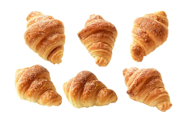 Croissant Fromage Isolé Fond Blanc Avec Chemin Coupe Pas Ombre — Photo