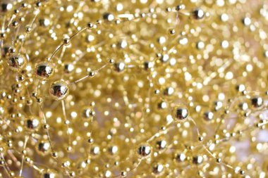 Işıltılı pırıltılı pırıltılı altın inci tel, takı el yapımı arka plan