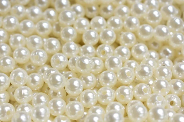 Plastic Pearl Background Vintage Handmade Jewelry Mother Women — Stock Photo, Image