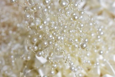 Işıltılı pırıltılı pırıltılı altın inci tel, takı el yapımı arka plan