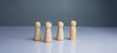 Liderlik kavramı, liderlik, ilham, güç, ticaret, menajerlik, takım çalışması, vizyon, strateji, nüfuz, rekabet. Takıma tahta bebek liderlik ediyor.