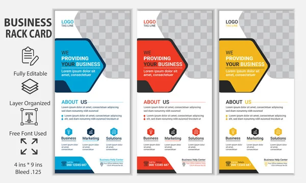 Digital Marketing Agentur Rack Card Flyer Vektor Template Design — Stockvektor