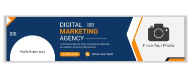 Digital marketing and corporate social media LinkedIn web banner template design 