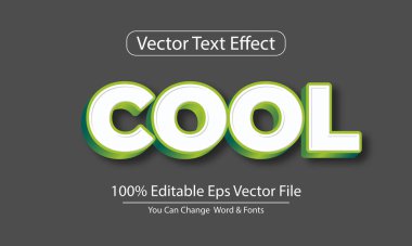 cool 3d metin efekti vektör tasarımı