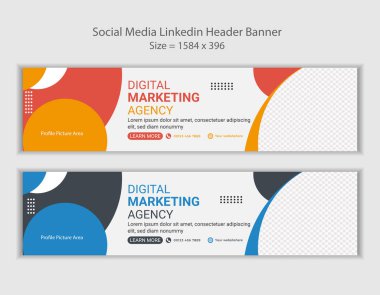 Sosyal medya LinkedIn Arkaplan pankartı tasarımı