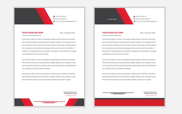 Modernes Und Sauberes Briefpapier Bundle Business Stil Briefpapier Vorlagendesign Für — Stockvektor