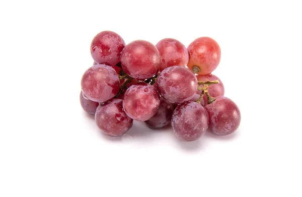 Bunch Grapes Ripe Red Grape Isolated White Background — Fotografia de Stock