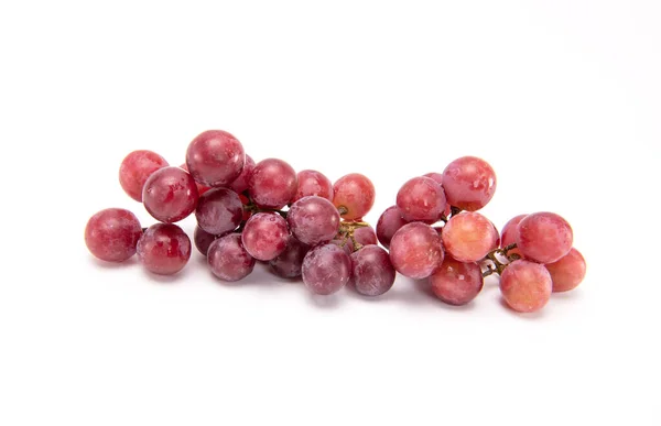 Bunch Grapes Ripe Red Grape Isolated White Background — Stockfoto