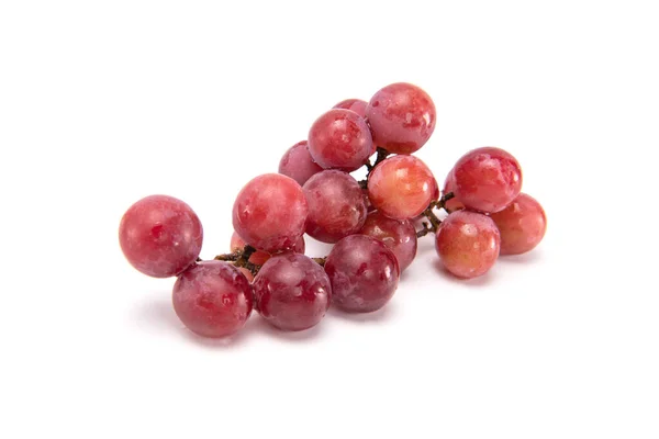 Bunch Grapes Ripe Red Grape Isolated White Background — Stockfoto