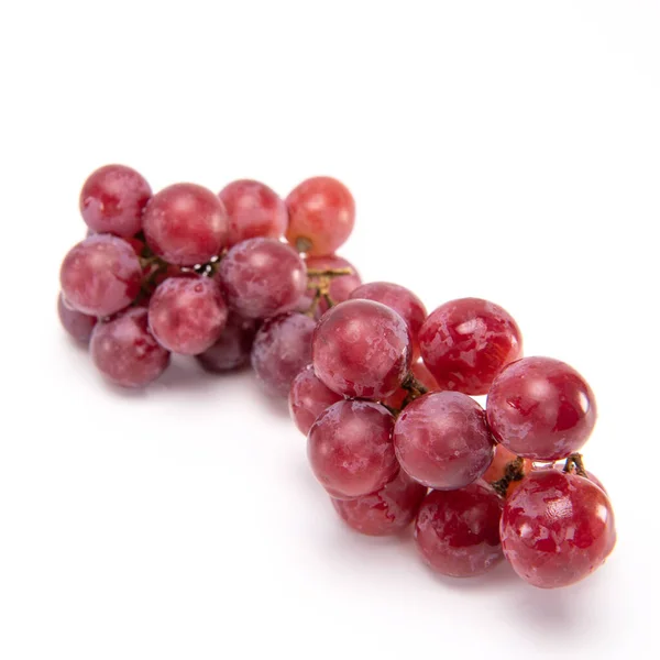 Bunch Grapes Ripe Red Grape Isolated White Background — Fotografia de Stock