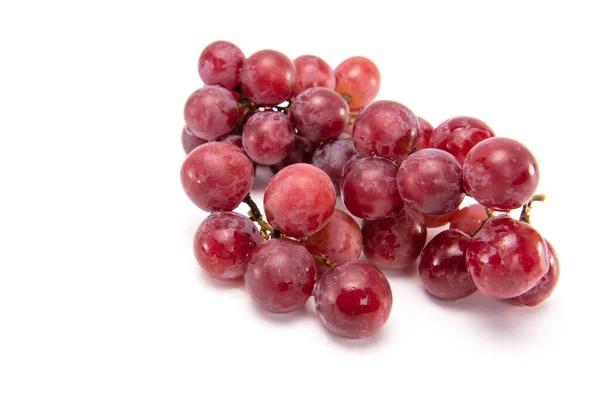 Bunch Grapes Ripe Red Grape Isolated White Background —  Fotos de Stock