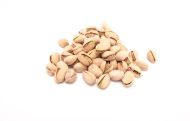 Pistachio isolated on white background.copy space