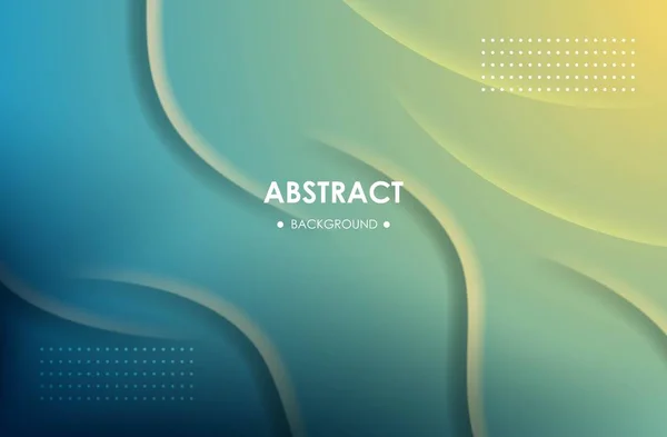 Abstraktes Blaugrün Mit Gradienten Welle Dynamische Form Dekoration Hintergrund Eps10 — Stockvektor