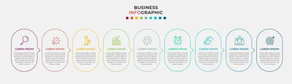 Vektor Infografiken Mit Optionen Oder Schritten Geschäftskonzept Kann Für Präsentationsbanner — Stockvektor