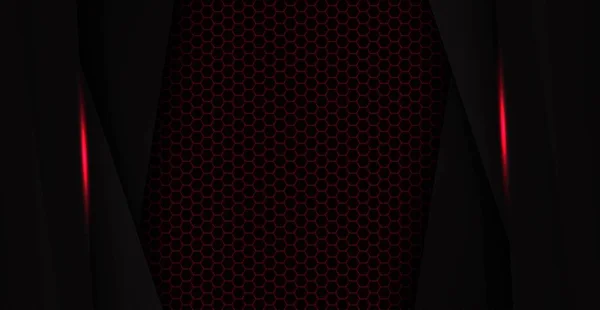 Abstracto Rojo Negro Espacio Diseño Diseño Diseño Tecnología Triángulo Concepto — Archivo Imágenes Vectoriales