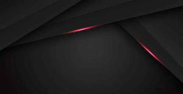 Resumo Red Black Space Frame Design Tech Triangle Concept Com — Vetor de Stock