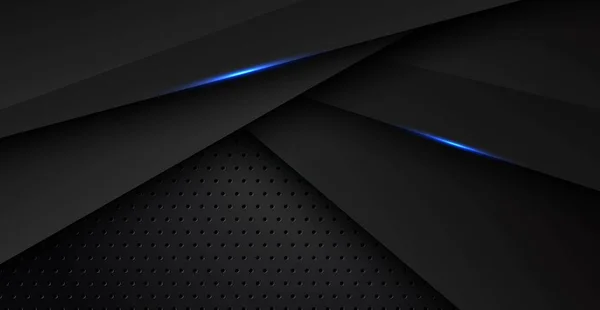 Abstraite Lumière Bleu Noir Espace Cadre Mise Page Conception Technologie — Image vectorielle