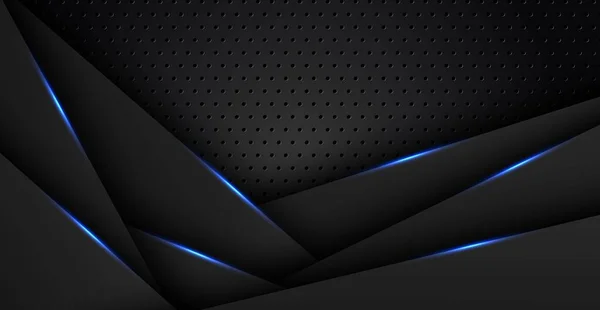 Abstract Licht Blauw Zwart Ruimte Frame Lay Out Ontwerp Tech — Stockvector