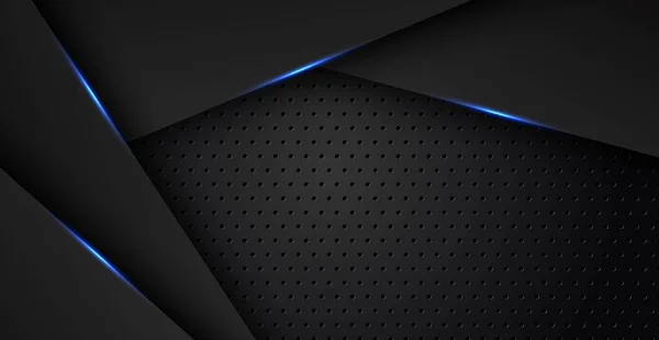 抽象的なライトブルーブラックスペースフレームレイアウトデザイン技術三角形の概念グレーテクスチャの背景 Eps10ベクトル — ストックベクタ