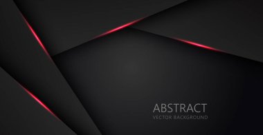 soyut kırmızı siyah uzay çerçeve düzeni tasarım teknoloji üçgeni konsepti arka planı. eps10 vektörü