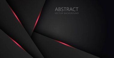 soyut kırmızı siyah uzay çerçeve düzeni tasarım teknoloji üçgeni konsepti arka planı. eps10 vektörü