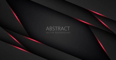 soyut kırmızı siyah uzay çerçeve düzeni tasarım teknoloji üçgeni konsepti arka planı. eps10 vektörü