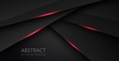 soyut kırmızı siyah uzay çerçeve düzeni tasarım teknoloji üçgeni konsepti arka planı. eps10 vektörü